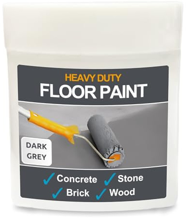 SmartSeal Heavy Duty Floor Paint - Dark Grey, 75ml Sample - Hard-Wearing Garage Floor Paint with Anti-Slip Mid-Sheen Finish – also Ideal for Decking, Warehouse flooring, Brick, Concrete, Stone & Wood