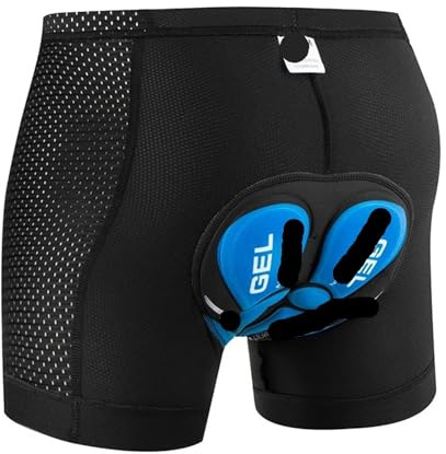 WSQHAO Lot de 2 Shorts Cyclisme Respirants for Homme, Coussinets en Gel 4D, Culottes Antichoc for VTT et vélo Route pour Homme(M)