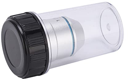 Keenso Lente Objetivo de Microscopio Acromático 1X para Microscopio Biológico, 195 Infinitos de Baja Potencia, Corregido ópticamente