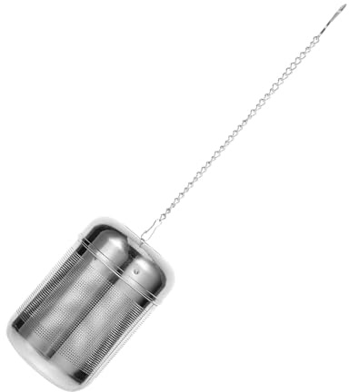 Artibetter Filtro de Té y Condimentos de Acero Inoxidable Grande Cadena y Cierre, Colador Esférico para Infusiones y Guisos, Infusor Portátil para Cocina y Ollas, Suministros de Cocina