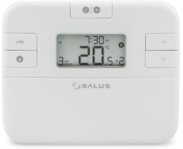 Salus RT510TX Plus Wireless Thermostat Replacement - Transmitter Only for RT510RF+ Systems, Digital Programmable Room Thermostat, 5/2 or 7 Day Scheduling