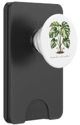 Monstera Thai Constellation plant illustration PopSockets PopWallet for MagSafe