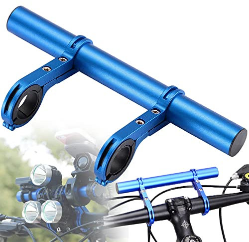 AWYY Fahrradlenkerverlängerung, 20 cm, Aluminium, Blau, Mountainbike, Fahrradzubehör