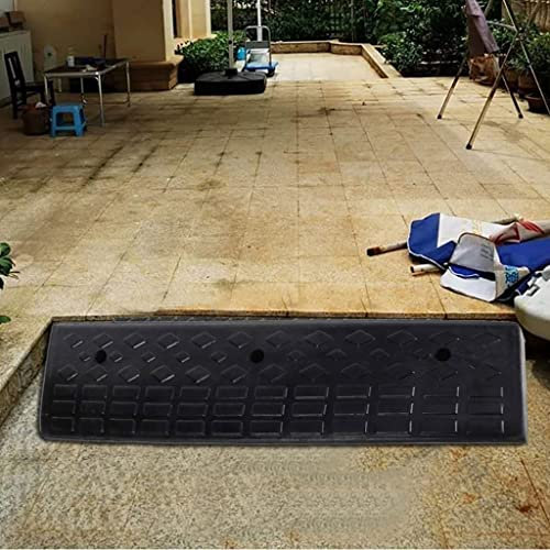 Home Entry Ramp for Front Door Steps,Rubber Threshold Ramps for Wheelchair Access Doorways, Load 11000lbs Curb Ramp,Non-slip Surface