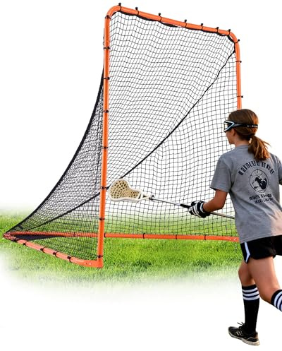VEVOR But de Crosse Portable 2,1x1,8x1,8 m Cage de Lacrosse avec Filet et Sac de Transport Pratique Configuration Facile Équipement d’Entraînement dans l’Arrière-Cour Jardin Parc Extérieur pour Jeunes