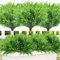 N&T NIETING Artificial Plants Outdoor, 8 Bundles Fake Boston ferns Greenery Grass Stems UV Resistant Faux Shrub Bushes Plastic Plants for Garden Yard Porch Planter Window Box Decoration