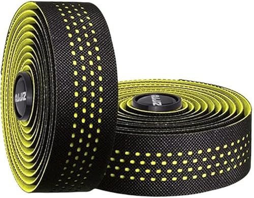 GETSTREE Fahrrad-Rennrad-Lenkerband, professionelles Radfahren, Dämpfung, Anti-Vibrations-Wickel + 2 Stangenstopfen (Farbe: Rot) (Farbe: Rood) (Farbe: Gelb)(Geel)