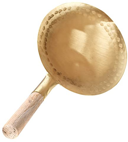 COLLBATH Mestolo Da Cucina in Acciaio 12 Cm Impugnatura Ergonomica, Cucchiaio Per Tofu Resistente e Multifunzione, Mestolo Corto Per Servire Riso e Minestre in Ambito Domestico