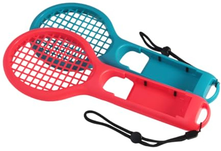 YARNOW 2pièces Raquette De Tennis pour Jeux Vidéo Compatible Poignée Switch Accessoire Sportif De Jeu pour Manette avec Dragonne