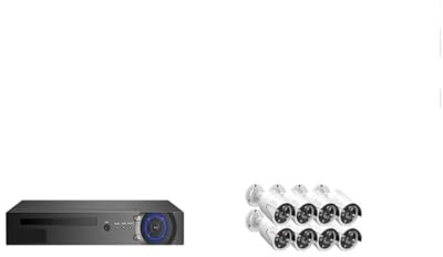 Sistema di telecamere di sicurezza Kit Di Telecamere Di Sorveglianza Di Sicurezza IP CCTV Da 5MP 3MP 8CH POE NVR Set For Esterni Impermeabile(None,5MP 8PCS System Kit)
