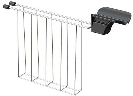 Vibsky Pince à sandwich en acier inoxydable pour grille-pain, réutilisable pour toasties et bagels, design chaleureux, noir/gris