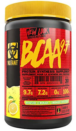 MUTANT BCAA 9.7 Supplement BCAA Powder with Micronized Amino Acid and Electrolyte Support Stack, 348g (.77 lb) - Roadside Lemonade