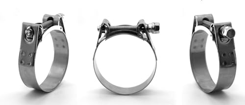 MIKALOR W2 Stainless Steel Hose Clamps/Supra/Exhaust/T Bolt/Marine Clip (4, 43-47mm)