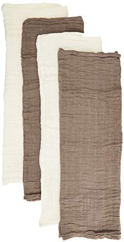 PIPPI 4er Pack Baby Unisex Windeln Für Spucktücher, Kuscheltücher Oder Windeltücher Geeignet, Set costume da bagno - Bimbi 0-24, Beige (Cinder 270), Taglia unica (Taglia Produttore: 65x65)