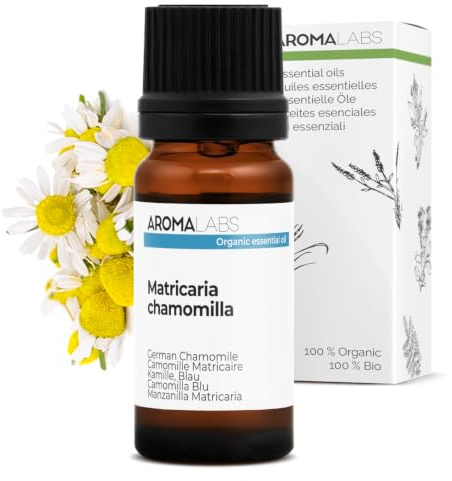 Camomilla Matricaria BIO (Matricaria chamomilla) - 10 mL - Olio Essenziale Chemiotipizzato e Certificato AB - Distensione & Rilassamento - Aroma Labs - Made in France