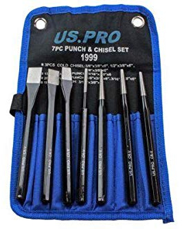 US PRO Tools Punch Chisel Set 7pc Cold Chisel Center Punch PIN Punch Taper Punch 1999