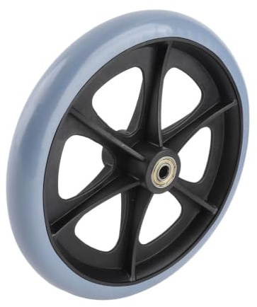 ViaGasaFamido 8 Inch Manual Wheelchair Front Wheels Replacement Parts Disabled Old People Health-care Vehicles Walk Chair Walker Anti-Slip Rubber Wheels