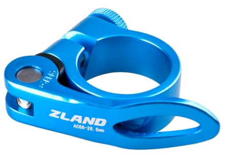 TRIWONDER Fahrrad Sattelkloben 28,6 mm 31,8 mm 34,9 mm, Sattelklemme Schnellspanner Sattelstütze Sattelstützenklemme für MTB und Rennrad (Blau, 28.6mm)