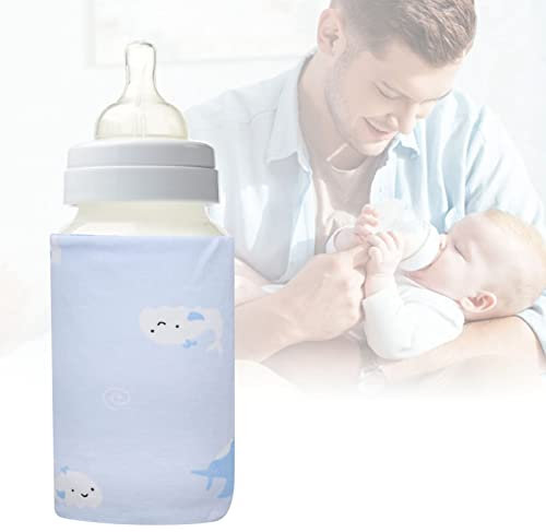 Haofy USB Baby Bottle Warmer Bag, Portable Insulated Milk Storage with Stable Base, 5V 2A Power Bank Compatible, Travel Car Outdoor Use