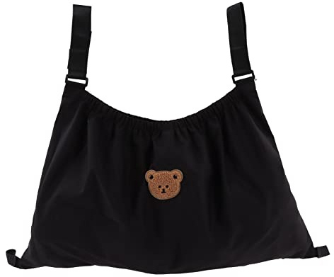 Kinderwagen-Taschen-Organizer, Elastisch, Große Kapazität, Nylon, Kompaktes Design, Kinderwagen-Organizer für Baby-Essentials, Windel-Brieftasche (Kleiner Bär)