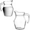 2 Pezzi, Brocca da Mezzo litro, 500ml,in Vetro Trasparente con Manico, caraffa per servire Acqua, Bevande, Vino, Succo, 13x14,5x10cm,per casa, Cucina