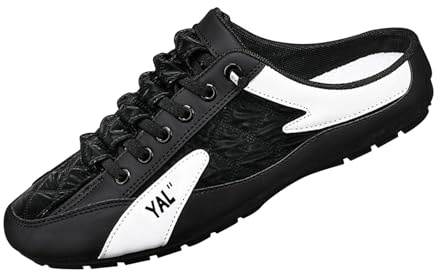 LOVIVER Uomo Slip on Mule Sneakers Uomo Clippers Antiscivolo Scarpe con Lacci Pantofole Low Top Scarpe Sportive Casual Sneakers Senza Schienale per, 42