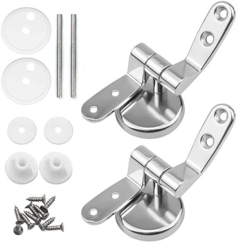 2 Pezzi Cerniera Coperchio WC，Cerniere Copriwater Fissaggi di Ricambio，per Famiglie, Aziende, Hotel, Centri Commerciali.