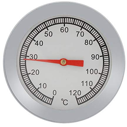 Miskall Thermomètre à Jauge De Température, Indicateur De Chaleur De Barbecue 120 ℃ pour la Cuisson Au Barbecue Et à la Pizza