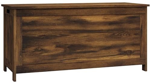 HOMCOM Storage Bench Cut-Out Handles 39.4 x 15.7 x 18.9 Rustic Brown
