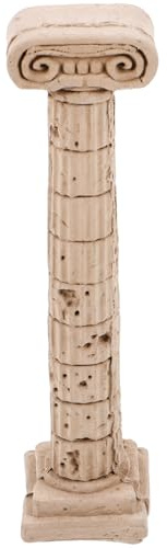 Happyyami Colonne Romaine Aquarium Ornement Vintage Pilier Romain Piédestal Résine Antique Colonne Romaine Ruines Sculpture Fish Tank Aménagement Paysager Ornement a