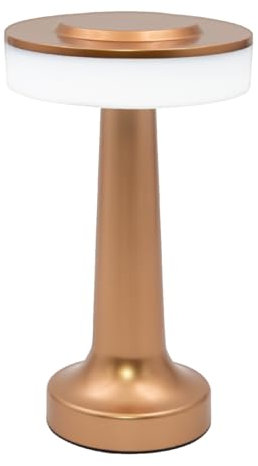 Global Gizmos 66339 LED Table Lamp/Battery Operated Bedside Lamp/Touch Operated Dimming/Warm White Light Colour / 20 x 12cm