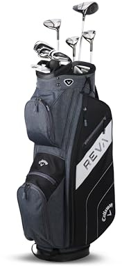 Callaway Golf REVA komplett golfset för kvinnor (höger, 11 stycken (vanlig) vagnväska, svart)