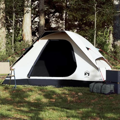 Rantry Kuppelzelt für 2 Personen, weiß, wasserdichter Stoff, Einrichtung, Campingzelt, Strandzelt, Trekkingzelt l