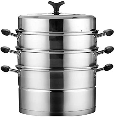 Pentola Cucinare, vaporiera Alimenti, vaporiera in Acciaio Inossidabile, Cottura efficiente, pentola Multiuso, comunemente utilizzata in Cucina