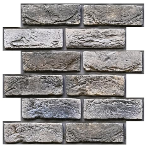 szdianhai 3D Selbstklebende Wandpaneele,10 Stück 30x30 cm 3d Küche Wandpaneele für PVC Tapeten WasserdichteZiegelstein Wandverkleidung Steinoptik PVC für Wohnzimmer,Kamin,Schlafzimmer.