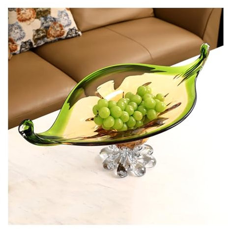 Frutero para encimera de Cocina Frutero, Plato de Fruta de Vidrio Transparente, Cesta de Fruta Decorativa for encimera de Cocina, encimera de Mesa, decoración del hogar Plato Decorativo de Frutas