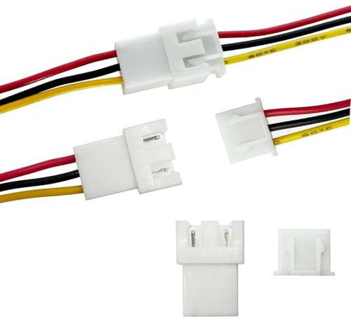 PENGLIN 40 pezzi JST XH2,54 mm 3 pin maschio e femmina connettore con cavo 100 mm, adattatore maschio e femmina a 3 poli