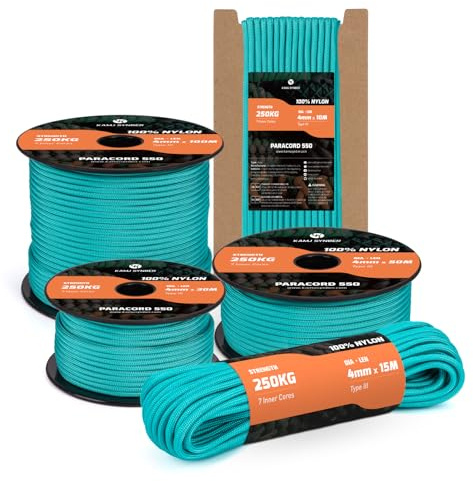 Kamu Synber 550 Paracord 4mm 15m Typ III Schnur 7 Stränge Nylon Seil