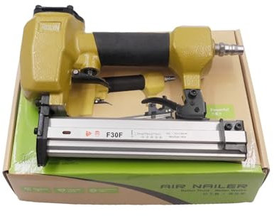 Pistola de clavos neumática, Grapadora neumática for tapicería pequeña de 18Ga, pistola de clavos F30F for muebles con marco de madera de 10-30mm, pistola clavadora de aire fija