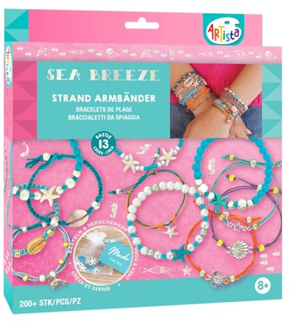 ARTISTA 9342993 Bastelset Strand Armbänder, Schmuckbastelset, DIY Schmuckset für Kinder ab 8 Jahren