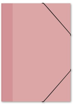itenga Gummizugmappe DIN A4 aus stabilem Karton - einfarbig - Farbauswahl - Sammelmappe Eckspanner - für Kinder Jugendliche Schüler Mädchen Jungen (Pastell Rosa)