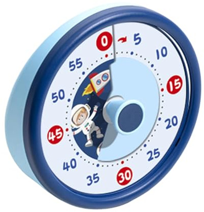 Syengery Temporizador Visual | Reloj 60 Minutos Silencioso,Temporizador Visual para Bebés con Diseño Espacial,para Estudiantes Profesores Adultos Aula Hogar Trabajo Escuela Cocina