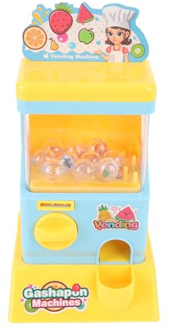 Maqulae Miniature Capsule Machine, Kids Toy Vending Machine with Surprise Egg Blind Boxes, Educational Desktop Toy, for Boys and Girls (Blue)