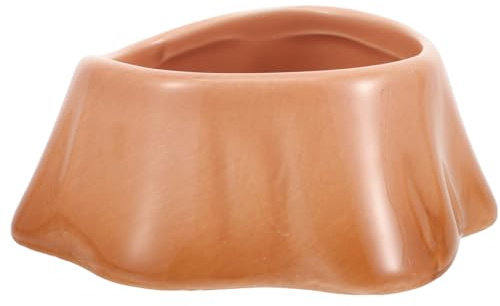 IMIKEYA Ciotola in Ceramica Robusta e Stabile Antiribaltamento per Tenere Cibo e Acqua, Colore Arancia per Criceti e Piccoli Animali