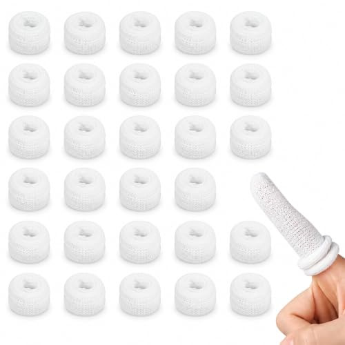 30PCS Finger Bandages Tubular,Finger cots,Bandages for Finger Tips | Bandages Breathable Elastic Finger Bandage Cots Covers,Finger Sleeves Protectors for Sculpture Kitchen Garden Work