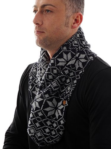 CMP LOOP STRICKSCHAL RUNDSCHAL BLAU MUSTER WÄRMEISOLIEREND MODERN 5544056 (one-size)