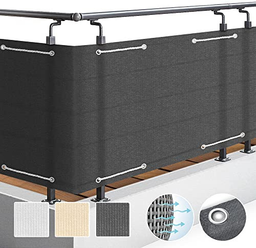 Sol Royal Frangivista e Telo frangivento per balconi SolVision HB2 90x500 cm Isolante - con Occhielli - Antracite