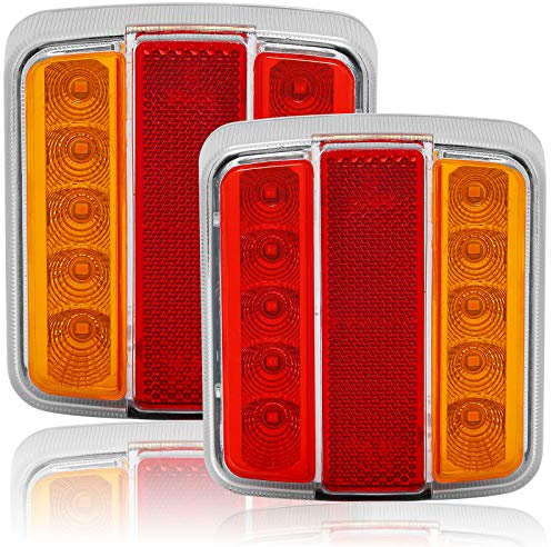 AGRISHOP LED Rückleuchten für Anhänger 12v,LED Rücklicht12V,LED Anhängerbeleuchtung, Heckleuchten LED, Anhänger Rücklichter LED Mit Reflektor Wasserdicht für RV Wohnwagen Traktor Van LKW PKW E-Mark