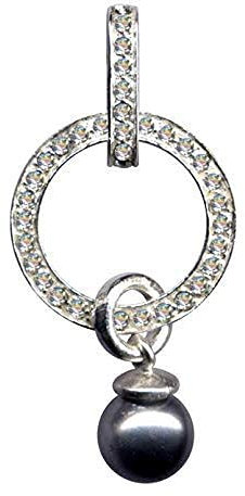 Art Nouveau 51073 Bijoux Argent Pendentif en argent 925 avec zircons cubiques Style extravagant et beau Blanc transparent
