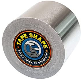 vingardium leviosa VL 1 Roll Aluminium Foil Tape 100mm x 50m Heavy Duty Strong Adhesive Heat Resistant Insulation Tape for Sealing Ducts Car Panel and Pipework (100mm x 50m, 1 Roll)